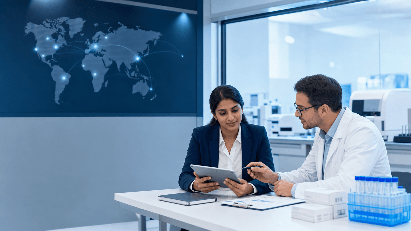 Diagnostics supply and support discussion for laboratories in Saudi Arabia